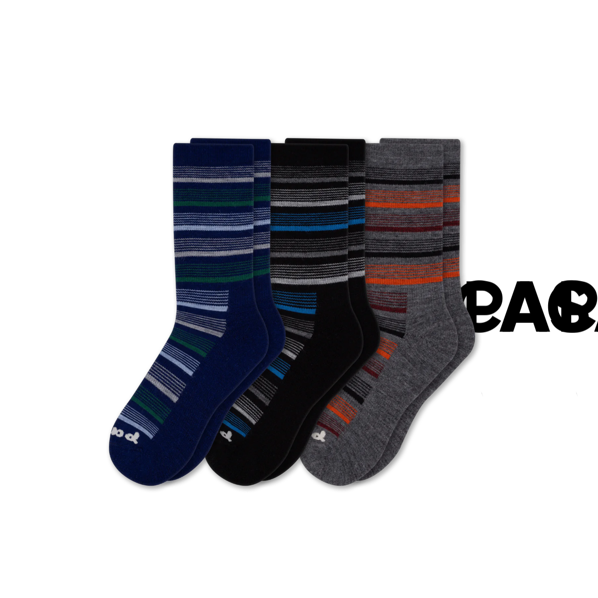 Pacas™ Inc.  Pacas Men's Light-Weight Crew Socks With Alpaca Wool - 6 Pack