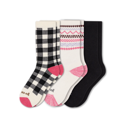 3 Pack - Women's Crew Pacas Socks