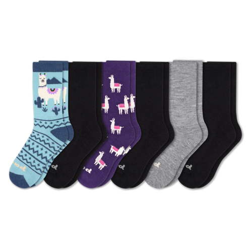 6 Pack - Women's Crew Pacas Socks