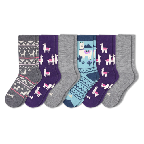 6 Pack - Women's Crew Pacas Socks