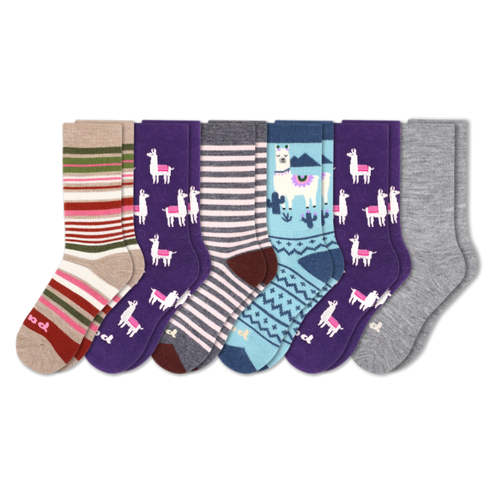 6 Pack - Women's Crew Pacas Socks