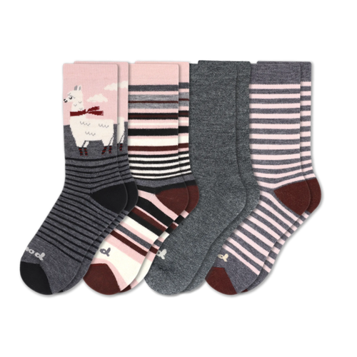 4 Pack - Women's Crew Pacas Socks