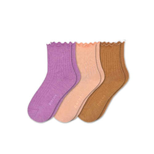 3 Pack - Women's Ruffle Socks