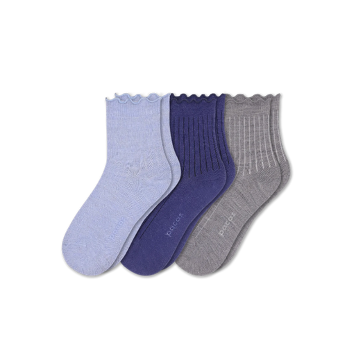 3 Pack - Women's Ruffle Socks