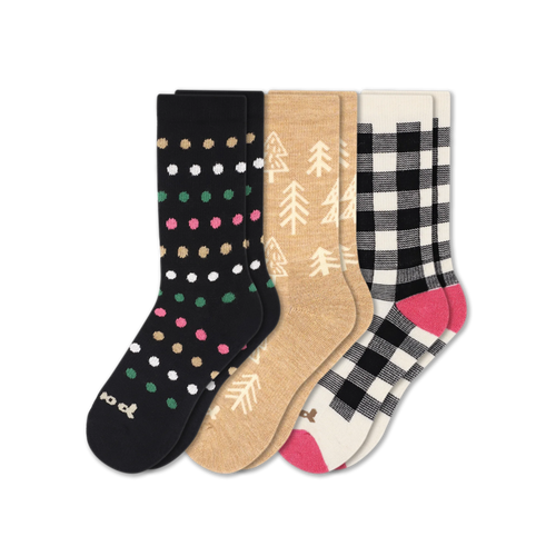 3 Pack - Women's Crew Pacas Socks