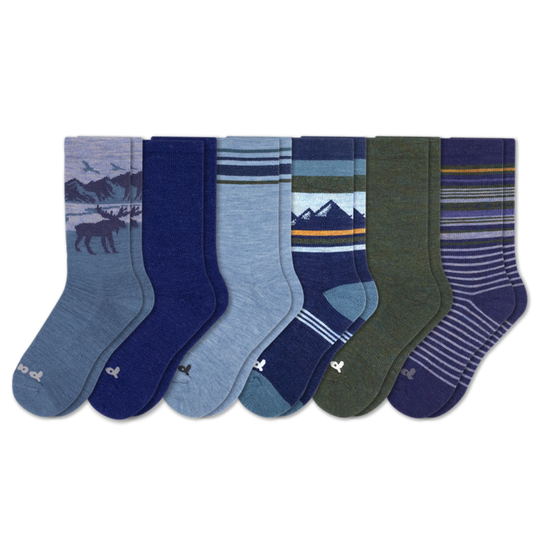 6 Pack - Men's Crew Pacas Socks