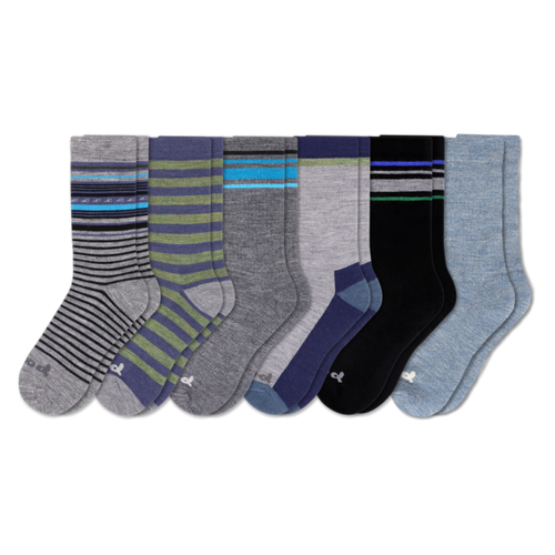 6 Pack - Men's Crew Pacas Socks