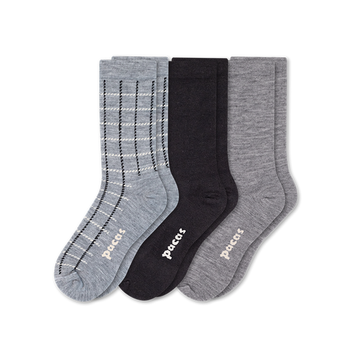 3 Pack - Women's Light-Weight Crew Pacas Socks