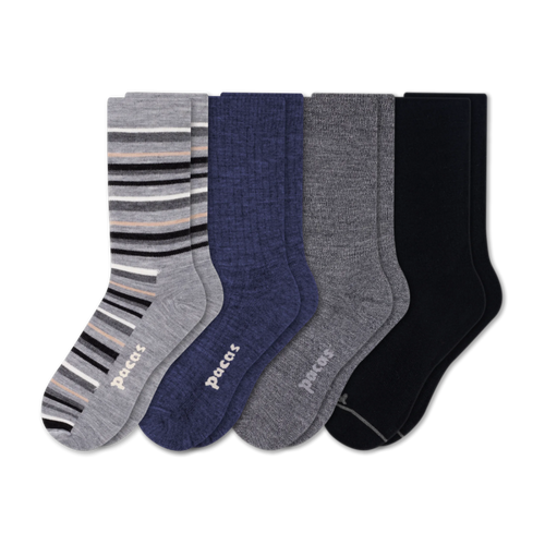 4 Pack - Women's Light-Weight Crew Pacas Socks