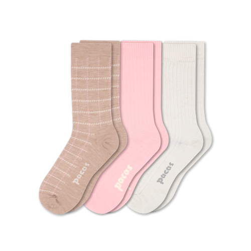 3 Pack - Women's Light-Weight Crew Pacas Socks