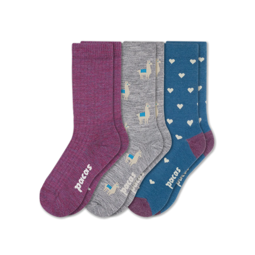 3 Pack - Women's Light-Weight Crew Pacas Socks