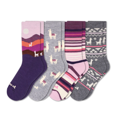 4 Pack - Women's Crew Pacas Socks