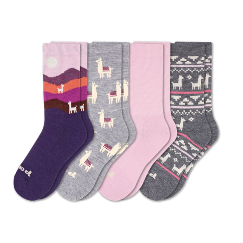 4 Pack - Women's Crew Pacas Socks