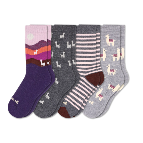 4 Pack - Women's Crew Pacas Socks