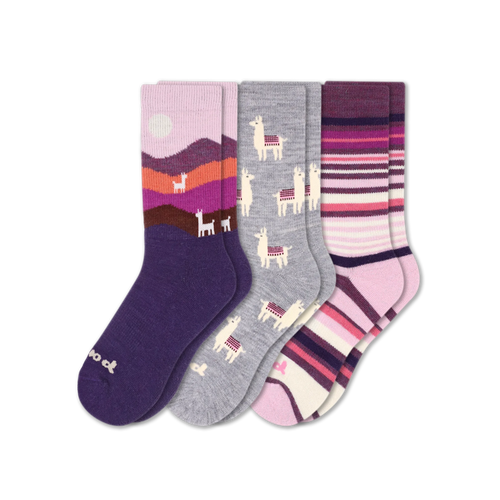 3 Pack - Women's Crew Pacas Socks