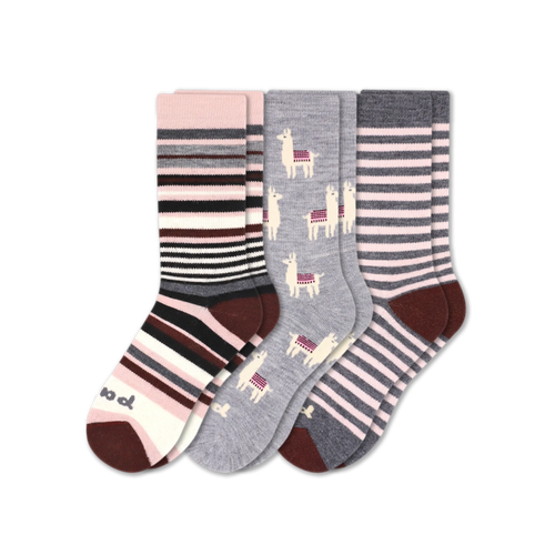 3 Pack - Women's Crew Pacas Socks