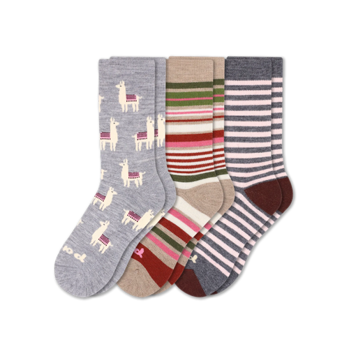 3 Pack - Women's Crew Pacas Socks