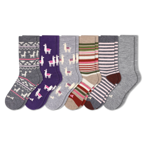 6 Pack - Women's Crew Pacas Socks