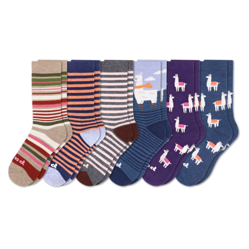 6 Pack - Women's Crew Pacas Socks