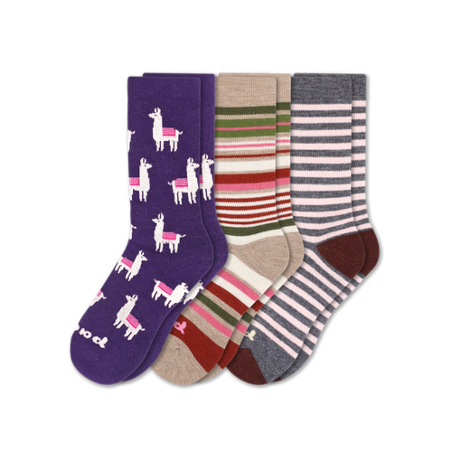 3 Pack - Women's Crew Pacas Socks